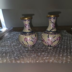 4" Vintage CloisonnΓ© Small Vases